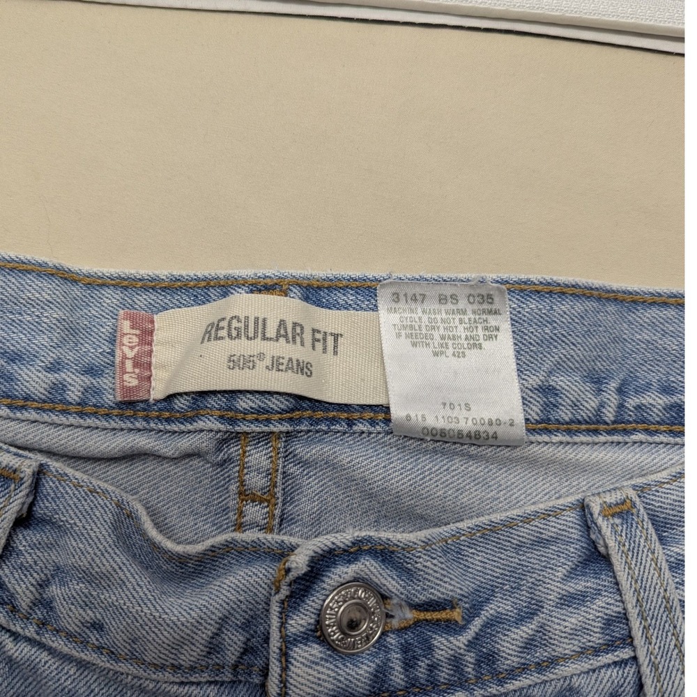 Levi Strauss Signature Regular Fit Jeans Mens 34x29 Light Wash Blue Denim W0866 - Picture 7 of 12
